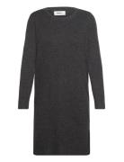 Onlrica Life L/S O-Neck Dress Knt Noos Knelang Kjole Black ONLY