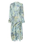 Walerygz P Wrap Dress Knelang Kjole Blue Gestuz