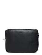 Leather Laptop Sleeve Dataveske Veske Black Les Deux