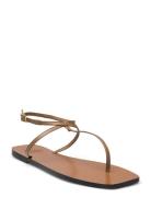 Alassio Hazelnut Nappa Flate Sandaler Brown ATP Atelier