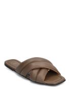 Cotti Khaki Brown Nappa Flate Sandaler Brown ATP Atelier