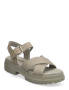 London Vibe Backstrap Sandal Light Taupe Full Grain Flate Sandaler Kha...