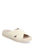 Sandals Flate Sandaler Cream Ilse Jacobsen