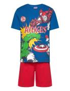 Pyjama Pyjamas Sett Blue Marvel