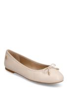 Jayna Nappa Leather Flat Ballerinasko Ballerinaer Beige Lauren Ralph L...