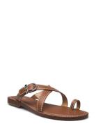 Ashton Flat Thong Flate Sandaler Brown Michael Kors