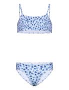 Ruched Printed Bikini Bikini Blue Mango