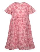 Dress Flower Dobby Dresses & Skirts Dresses Casual Dresses Short-sleev...