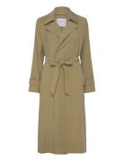 Flowy Lapel Trench Trench Coat Kåpe Khaki Green Mango