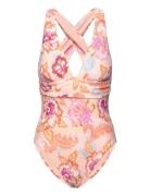 Spring Festival Cross Back Piece Badedrakt Badetøy Pink Seafolly