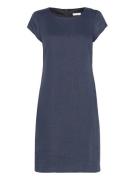 Klara Linen Dress Kort Kjole Navy Newhouse