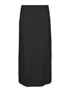 Vmmymilo Hw 7/8 Skirt Wvn Ga Knelangt Skjørt Black Vero Moda