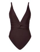 Alarice Swimsuit Badedrakt Badetøy Brown Twist & Tango