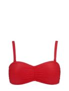 Bikinibra Padded Swimwear Bikinis Bikini Tops Bandeau Bikinitops Red D...