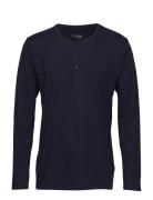 Shirt 1/1 Tops T-shirts Long-sleeved Navy Schiesser