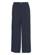 Ihmarrakech So Pa Bottoms Trousers Wide Leg Navy ICHI