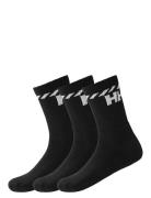 Cotton Sport Sock 3Pk Sport Socks Regular Socks Black Helly Hansen