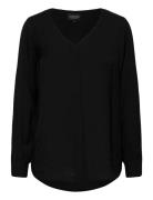 Tina Blouse Tops Blouses Long-sleeved Black Lexington Clothing