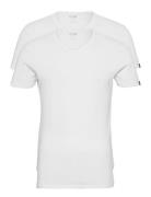 Puma Basic 2P V-Neck Sport T-shirts Short-sleeved White PUMA