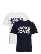 Jjecorp Logo Tee Ss Crew Ne 2Pk Noos Jnr Tops T-shirts Short-sleeved N...