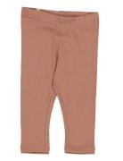 Rib Leggings Bottoms Leggings Pink Wheat