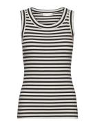 Dagnaiw Striped Tank Tops T-shirts & Tops Sleeveless Multi/patterned I...