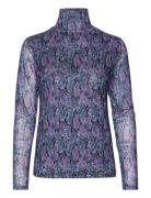 Jane Top Tops Blouses Long-sleeved Purple Fabienne Chapot