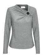 Karlakb Top Tops T-shirts & Tops Long-sleeved Silver Karen By Simonsen