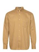 D1. Rel Dobby Stripe Shirt Tops Shirts Casual Yellow GANT