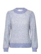 Slflilo Ls Knit O-Neck Tops Knitwear Jumpers Blue Selected Femme