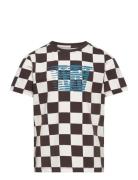 Ola Kids Checkered T-Shirt Tops T-shirts Short-sleeved Multi/patterned...