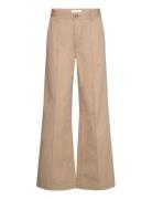 Trousers Bottoms Trousers Wide Leg Beige Sofie Schnoor