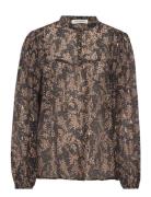 Shirt Tops Blouses Long-sleeved Brown Sofie Schnoor