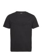 Am Emboss Tee Tops T-shirts Short-sleeved Black Hackett London