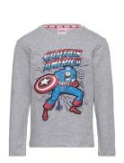 Long-Sleeved T-Shirt Tops T-shirts Long-sleeved T-shirts Grey Marvel