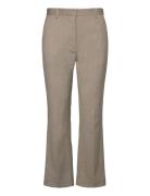 Classic Lady - Classic Wool Blend Bottoms Trousers Straight Leg Beige ...