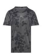 J Tr-Es Aop T Sport T-shirts Short-sleeved Grey Adidas Performance