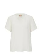 Ilyeana Tops T-shirts & Tops Short-sleeved White BOSS