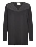 Wa-Stella 9 Tops Blouses Long-sleeved Black Wasabiconcept