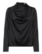 Jade Blouse Tops Blouses Long-sleeved Black Ahlvar Gallery