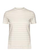 T-Shirts Tops T-shirts & Tops Short-sleeved Cream Esprit Casual