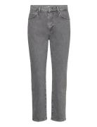 Claudia Slim-Fit Cropped Jeans Bottoms Jeans Straight-regular Grey Man...