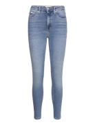 High Rise Super Skinny Ankle Bottoms Jeans Skinny Blue Calvin Klein Je...