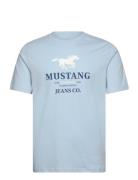 Style Austin Tops T-shirts Short-sleeved Blue MUSTANG