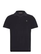 Delon Terry Shirt Tops Polos Short-sleeved Navy Morris