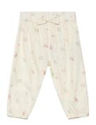 Pants Aop W. Lining Bottoms Leggings Cream Minymo