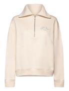 Arch Half Zip Sweat Tops Sweat-shirts & Hoodies Sweat-shirts Cream GAN...