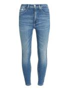 High Rise Super Skinny Ankle Bottoms Jeans Skinny Blue Calvin Klein Je...