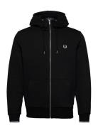 Hooded Zip Sweatshirt Tops Sweat-shirts & Hoodies Hoodies Black Fred P...