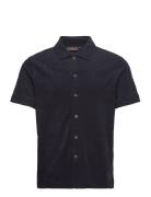 Hunter Terry Shirt Tops Shirts Short-sleeved Navy Morris